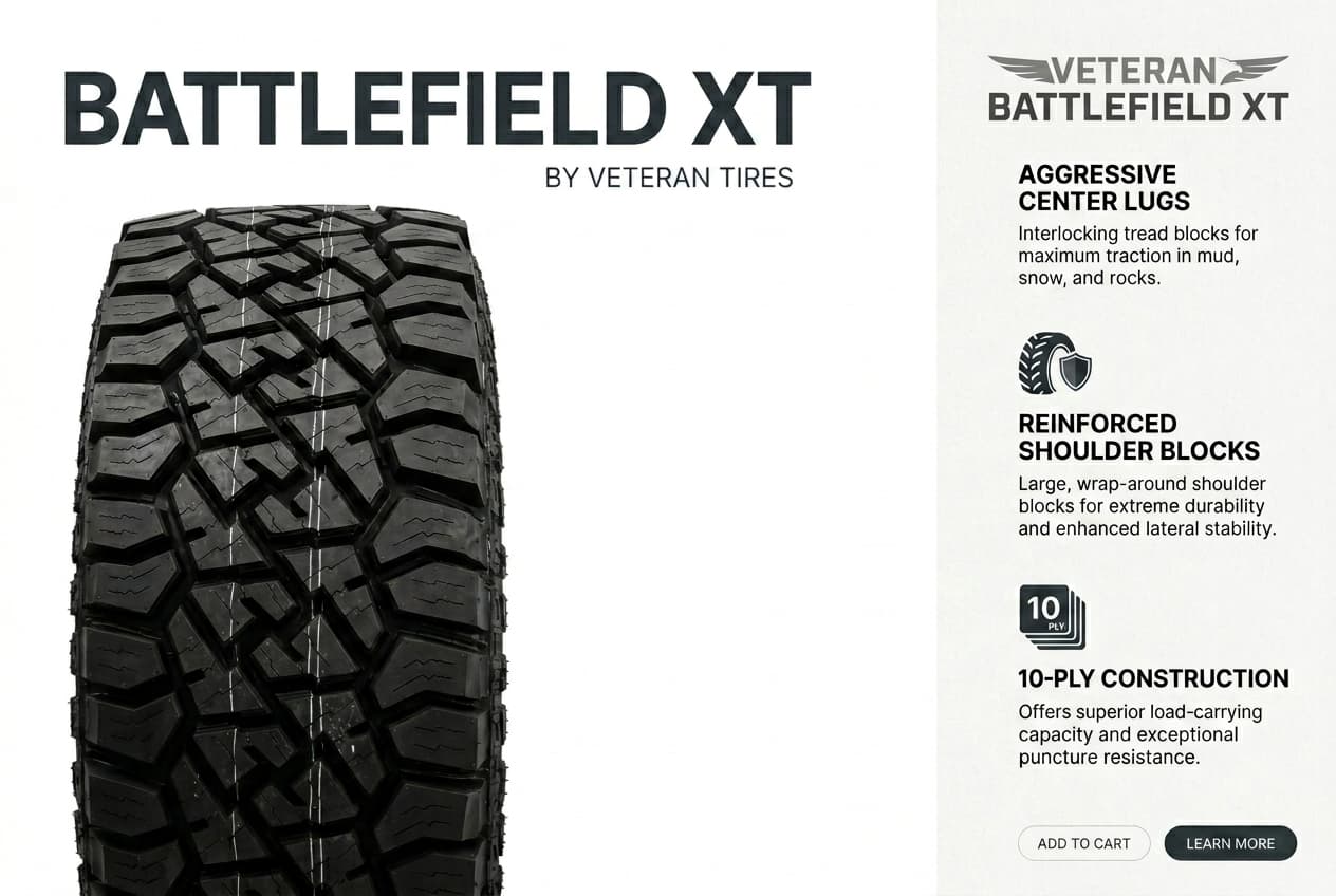 Veteran Battlefields XT specifications layout